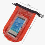 2L Dry Bag with Phone Pouch - Flat Dimensions