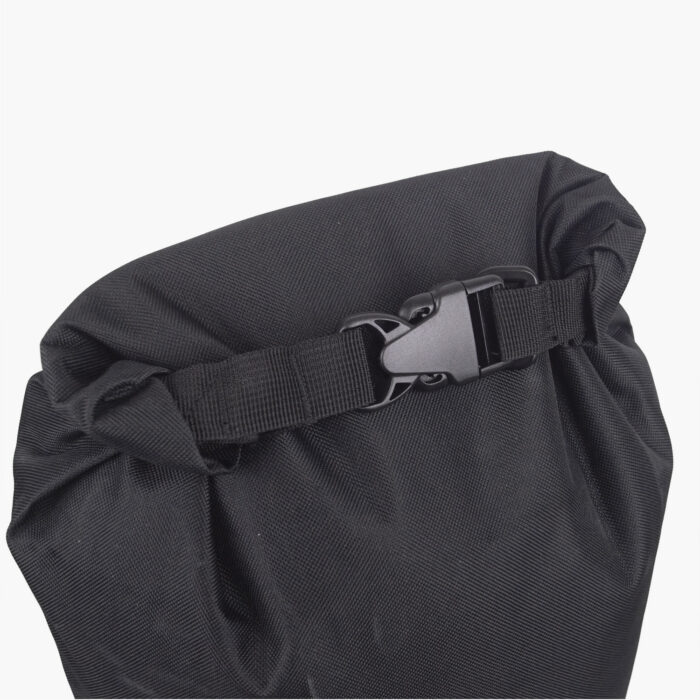 40L Dry Bag Black with Window Rolled Closed